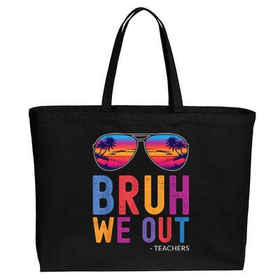 Bruh We Out Teachers Summer Last Day Of School Men Women Cotton Canvas Jumbo Tote