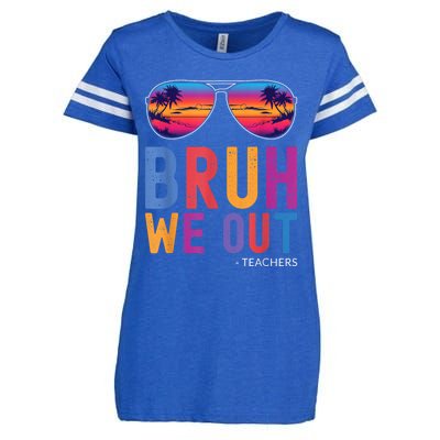 Bruh We Out Teachers Summer Last Day Of School Men Women Enza Ladies Jersey Football T-Shirt