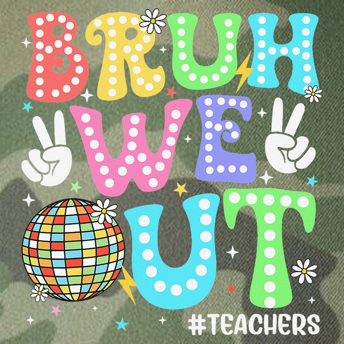 Bruh We Out Teachers Retro Disco Happy Last Day Of School Legacy Tie Dye Trucker Hat