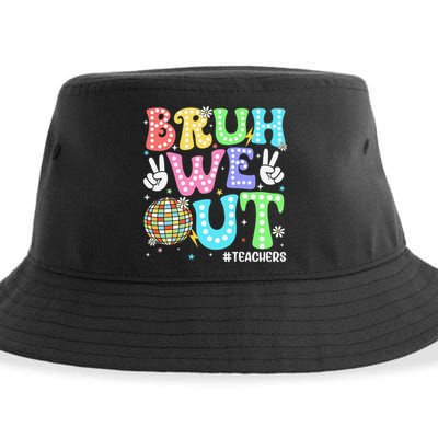 Bruh We Out Teachers Retro Disco Happy Last Day Of School Sustainable Bucket Hat