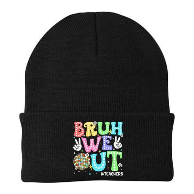 Bruh We Out Teachers Retro Disco Happy Last Day Of School Beanie