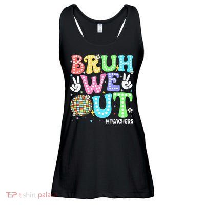 Bruh We Out Teachers Retro Disco Happy Last Day Of School Ladies Essential Flowy Tank