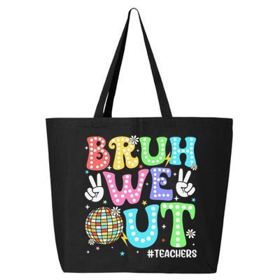 Bruh We Out Teachers Retro Disco Happy Last Day Of School 25L Jumbo Tote