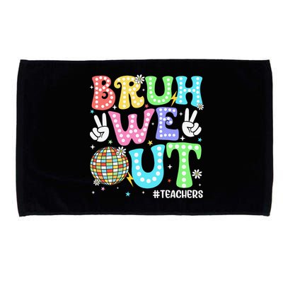 Bruh We Out Teachers Retro Disco Happy Last Day Of School Microfiber Hand Towel