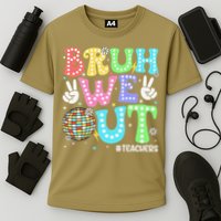 Bruh We Out Teachers Retro Disco Happy Last Day Of School Performance Shirt
