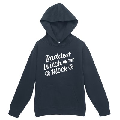 Baddest Witch On The Block Funny Halloween Teen Gift Urban Pullover Hoodie