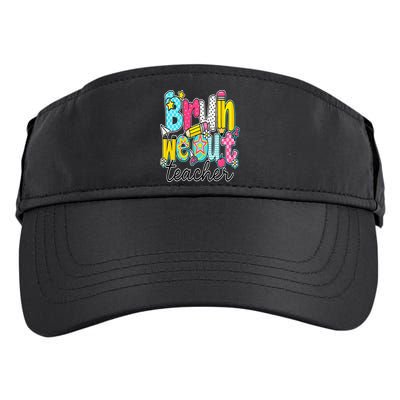 Bruh We Out Teachers Happy Last Day Of School Teacher Women Adult Drive Performance Visor