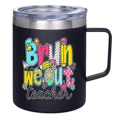 Bruh We Out Teachers Happy Last Day Of School Teacher Women 12oz Stainless Steel Coffee Mug