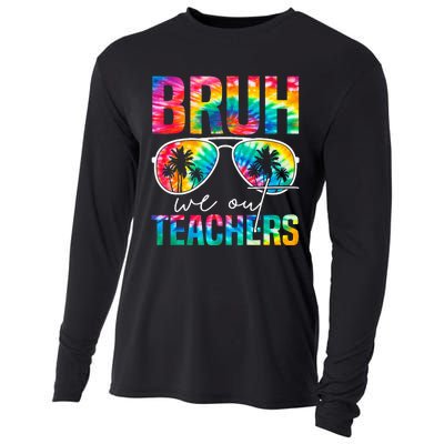 Bruh We Out Teachers Happy Last Day Of School Retro Cooling Performance Long Sleeve Crew