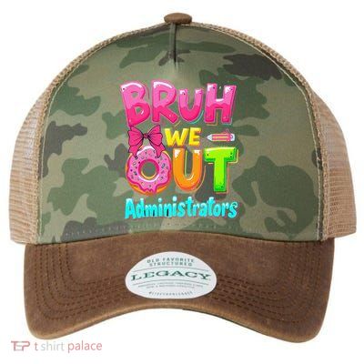 Bruh We Out Administrator Teachers School Paraprofessional Legacy Tie Dye Trucker Hat