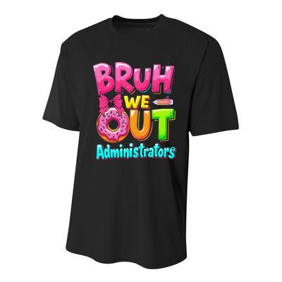 Bruh We Out Administrator Teachers School Paraprofessional Youth Performance Sprint T-Shirt