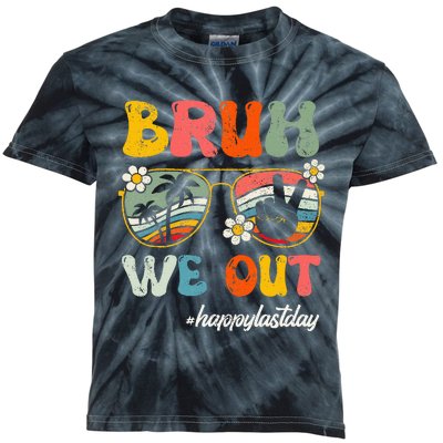 Bruh We Out Happy Last Day Of School Teacher Kids Tie-Dye T-Shirt