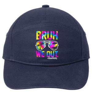 Bruh We Out Teachers Summer Tie Dye Last Day Of School 7-Panel Snapback Hat