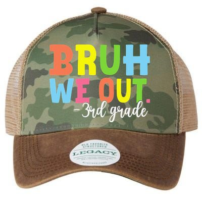 Bruh We Out 3rd Grade Teacher Last Day Of School Student Legacy Tie Dye Trucker Hat