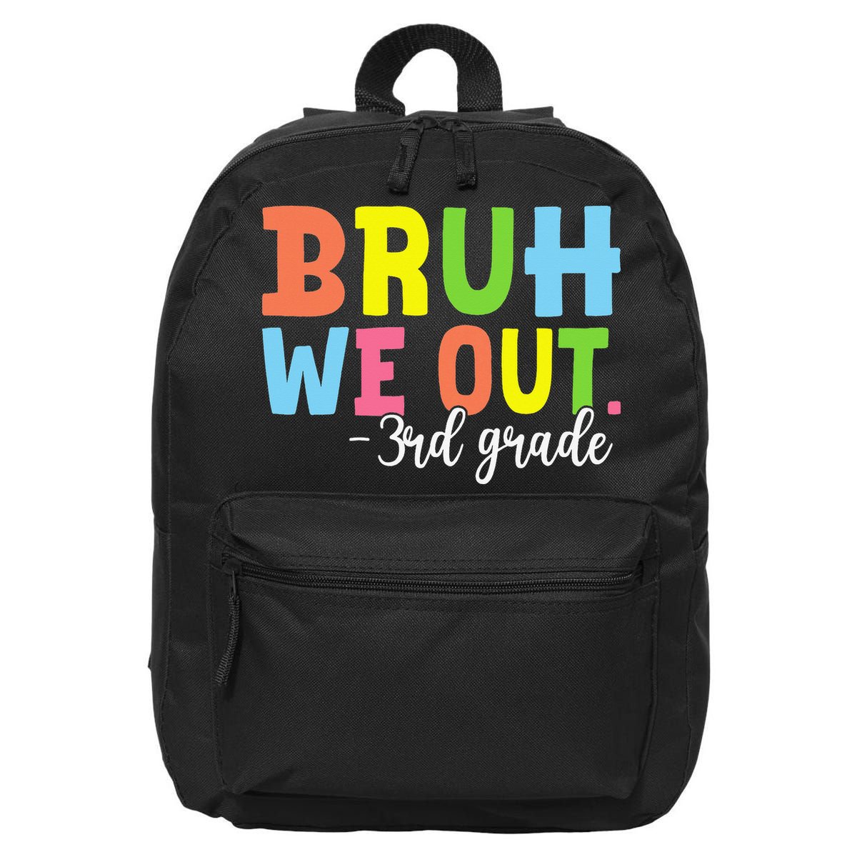 Bruh We Out 3rd Grade Teacher Last Day Of School Student 16 in Basic Backpack