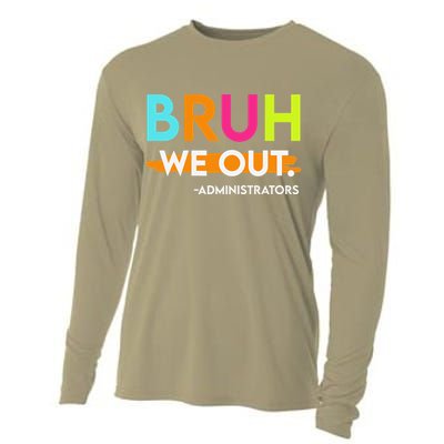 Bruh We Out Administrators End Of School Year Teacher Cooling Performance Long Sleeve Crew