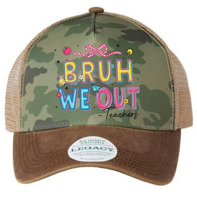 Bruh We Out Teachers Last Day Of School End Of Year Teacher Legacy Tie Dye Trucker Hat
