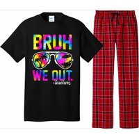 Bruh We Out Teachers Summer Tie Dye Last Day of School Pajama Set