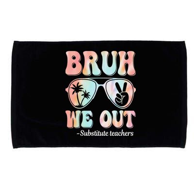 Bruh We Out Substitute Teachers Happy Last Day Of School Microfiber Hand Towel