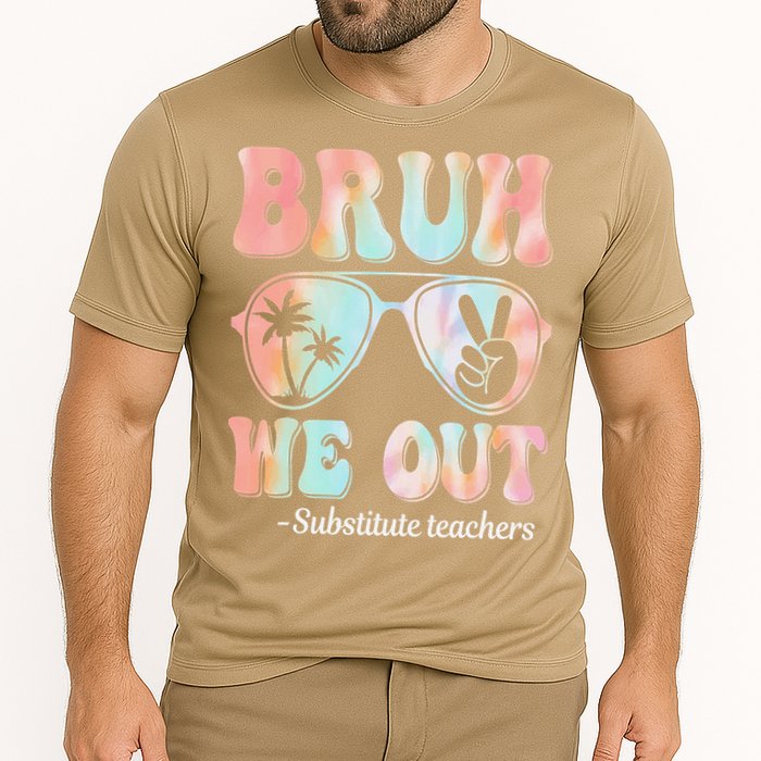 Bruh We Out Substitute Teachers Happy Last Day Of School Cooling Performance Crew T-Shirt