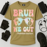 Bruh We Out Substitute Teachers Happy Last Day Of School Cooling Performance Crew T-Shirt