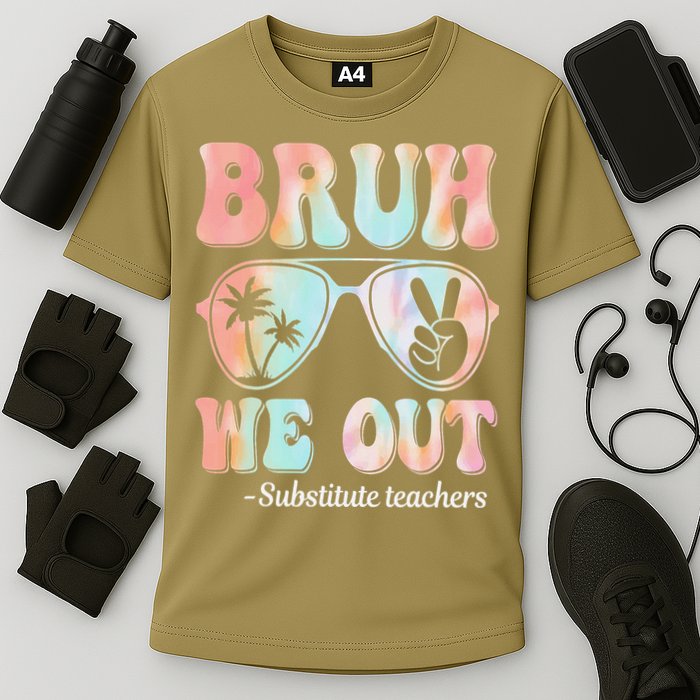 Bruh We Out Substitute Teachers Happy Last Day Of School Cooling Performance Crew T-Shirt