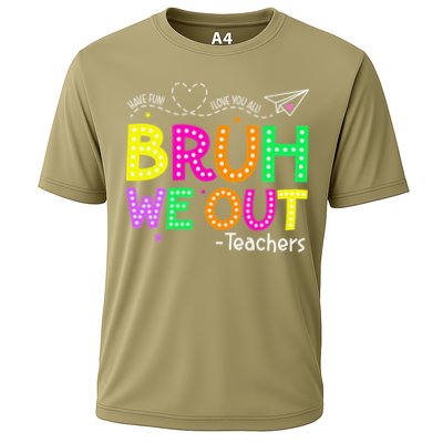 Bruh We Out Teachers Happy Last Day Of School Teacher Cooling Performance Crew T-Shirt