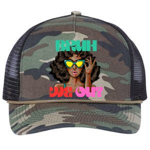 Bruh We Out Gift Retro Rope Trucker Hat Cap