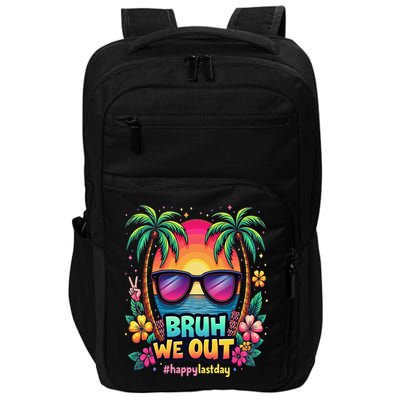 Bruh We Out Teachers Happy Last Day Of School Groovy Impact Tech Backpack
