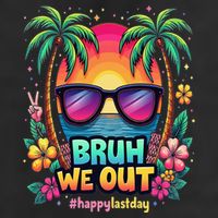 Bruh We Out Teachers Happy Last Day Of School Groovy 11oz C Handle Ceramic Mug