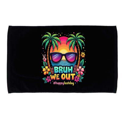 Bruh We Out Teachers Happy Last Day Of School Groovy Microfiber Hand Towel