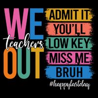 Bruh We Out Teachers Admit It You'll Low Key Miss Me Bruh  Stripe Pom Pom Beanie