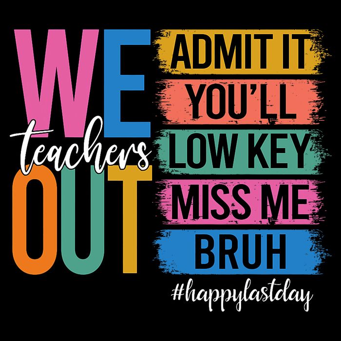 Bruh We Out Teachers Admit It You'll Low Key Miss Me Bruh  Stripe Pom Pom Beanie