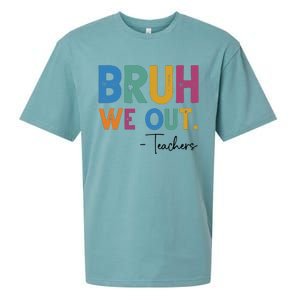 Bruh We Out Teachers Last Day Of School Sueded Cloud Jersey T-Shirt