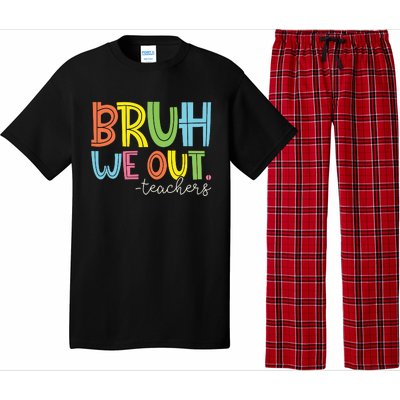 Bruh We Out Teachers End Of School Year Teacher Summer Pajama Set