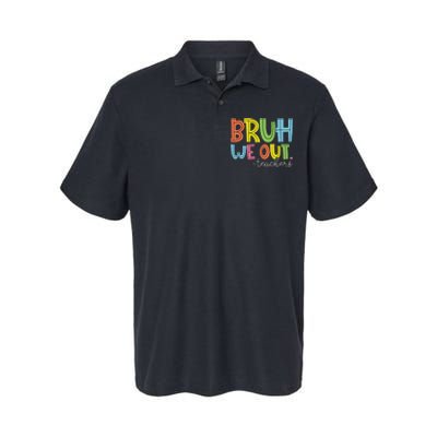 Bruh We Out Teachers End Of School Year Teacher Summer Softstyle Adult Sport Polo