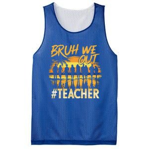 Bruh We Out End Of School Year Summer Time 2024 Cool Gift Mesh Reversible Basketball Jersey Tank