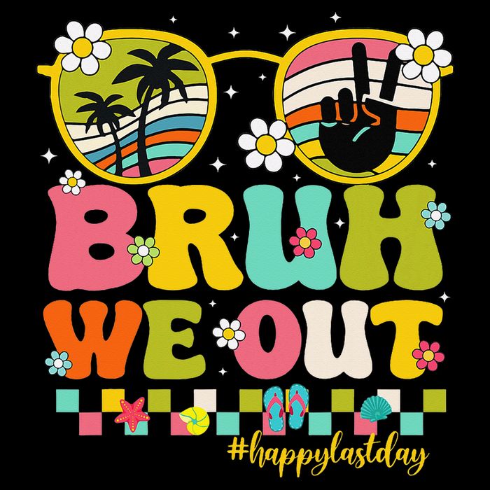 Bruh We Out Teachers Happy Last Day Of School Retro Groovy Mesh Reversible Basketball Jersey Tank