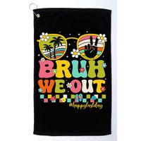 Bruh We Out Teachers Happy Last Day Of School Retro Groovy Golf Towel