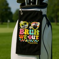 Bruh We Out Teachers Happy Last Day Of School Retro Groovy Golf Towel