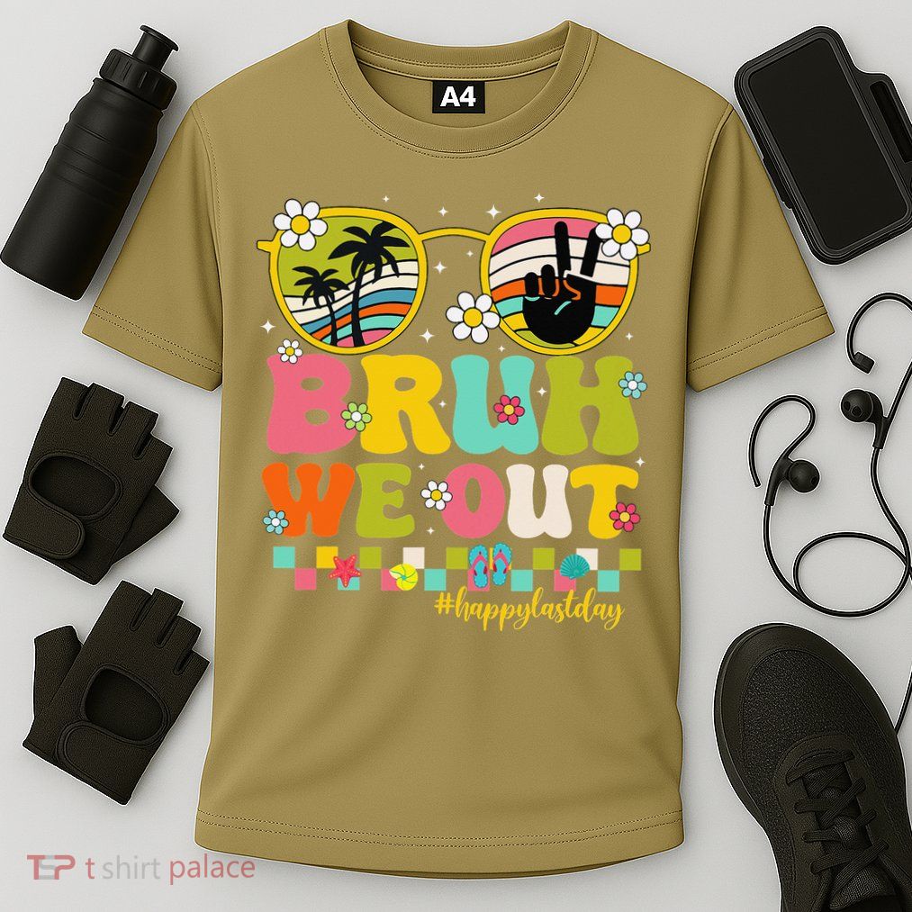 Bruh We Out Teachers Happy Last Day Of School Retro Groovy Performance Shirt