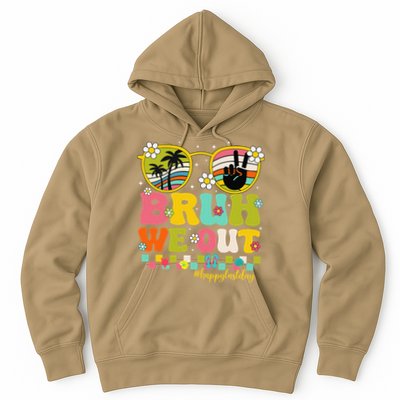 Bruh We Out Teachers Happy Last Day Of School Retro Groovy Hoodie
