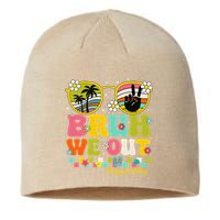 Bruh We Out Teachers Happy Last Day Of School Retro Groovy Sustainable Beanie