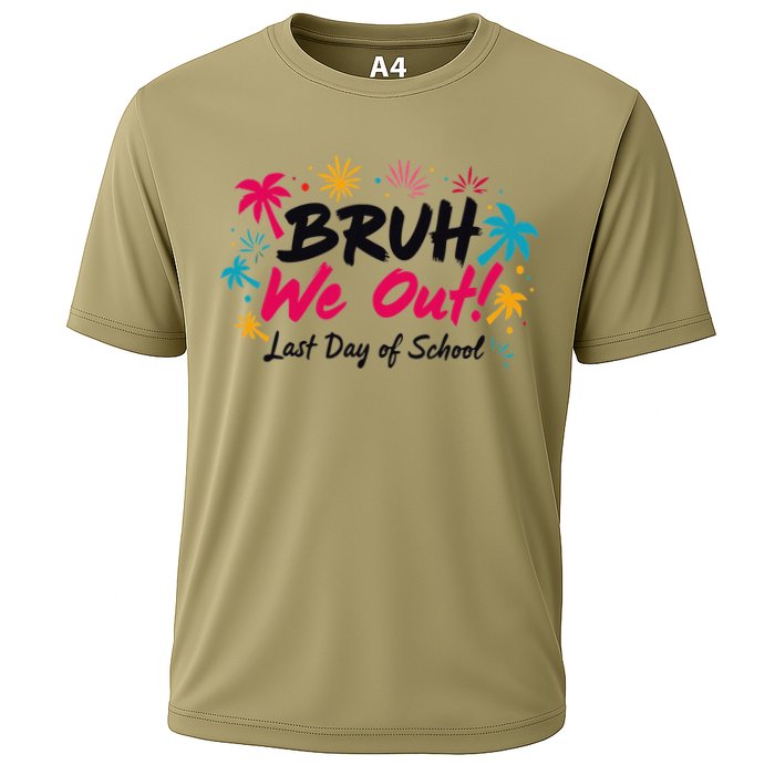 Bruh We Out Funny Last Day Of School Teacher Cooling Performance Crew T-Shirt