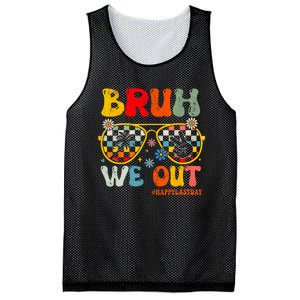 Bruh We Out Happy Last Day Of School Teacher Student Summer Mesh Reversible Basketball Jersey Tank