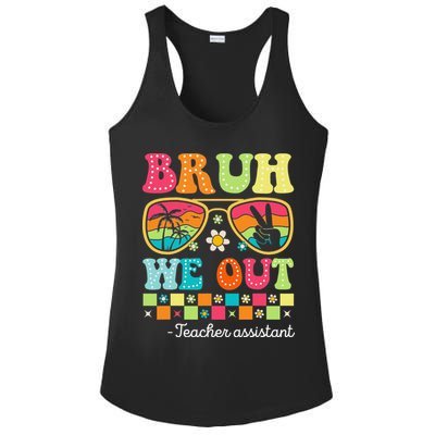 Bruh We Out Teacher Assistant Happy Last Day Of School Ladies PosiCharge Competitor Racerback Tank