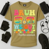 Bruh We Out Teacher Assistant Happy Last Day Of School Cooling Performance Crew T-Shirt