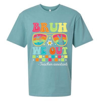 Bruh We Out Teacher Assistant Happy Last Day Of School Sueded Cloud Jersey T-Shirt