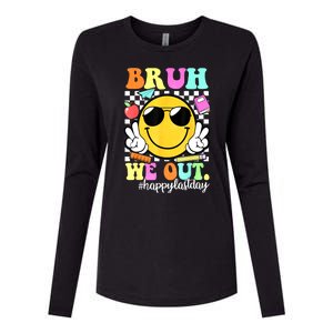 Bruh We Out Teachers Summer Glasses Happy Last Day Of School Gift Womens Cotton Relaxed Long Sleeve T-Shirt