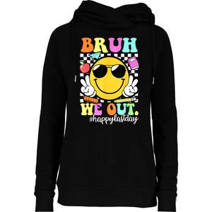 Bruh We Out Teachers Summer Glasses Happy Last Day Of School Gift Womens Funnel Neck Pullover Hood